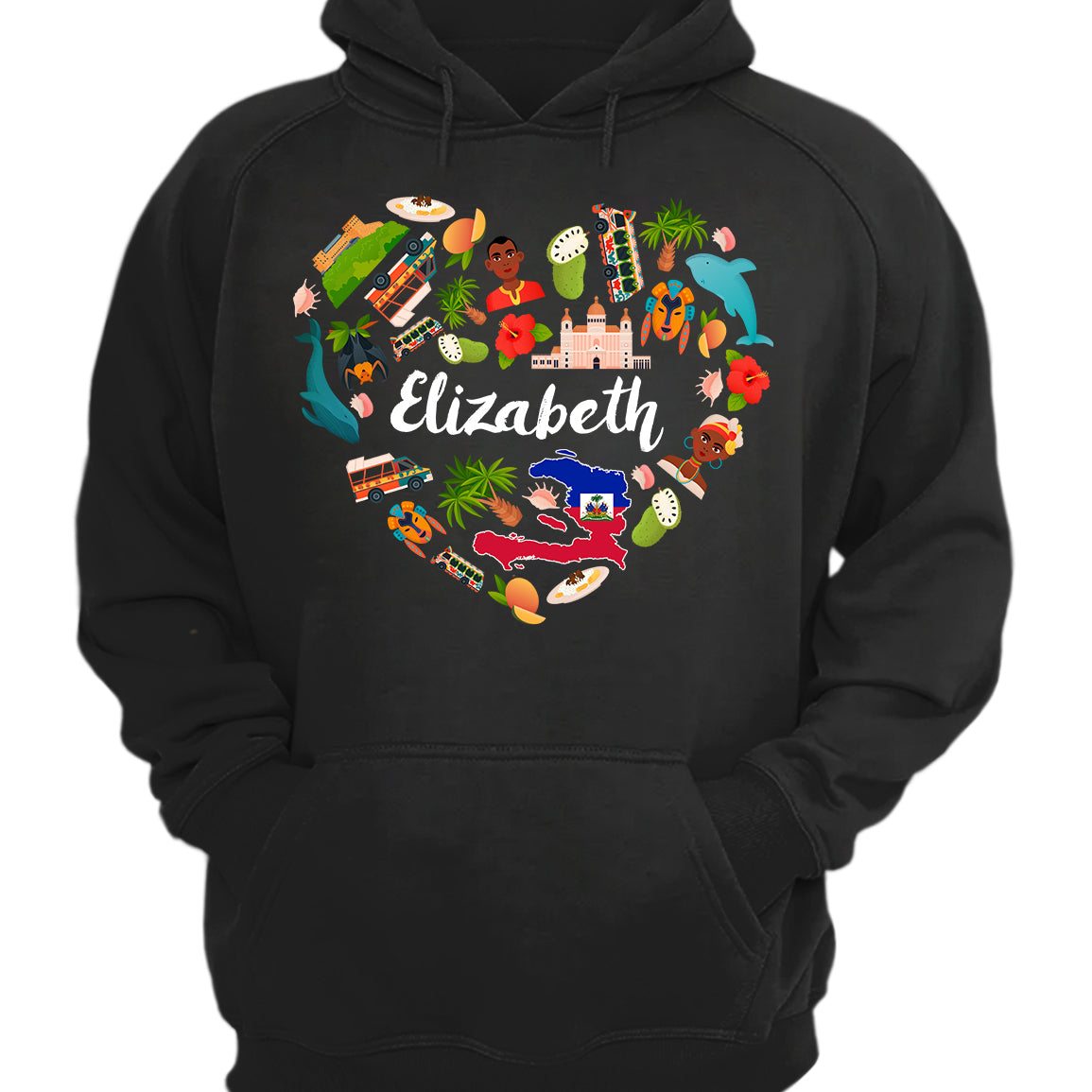 Custom Haiti Heart T-shirt With Your Name