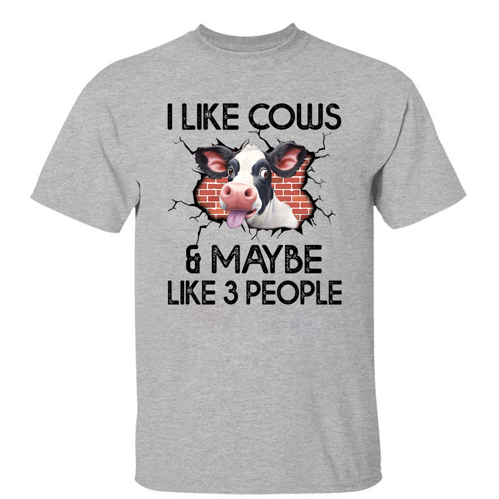 I Like Cows And Maybe Like Three People Personalized T-shirt