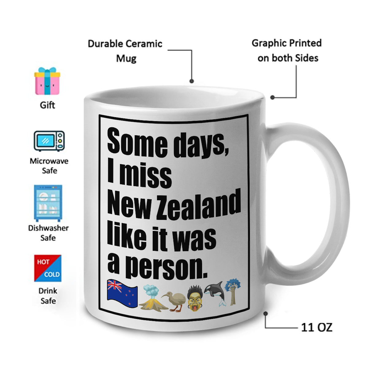 I Miss New Zealand Like It Was A Person T-shirt