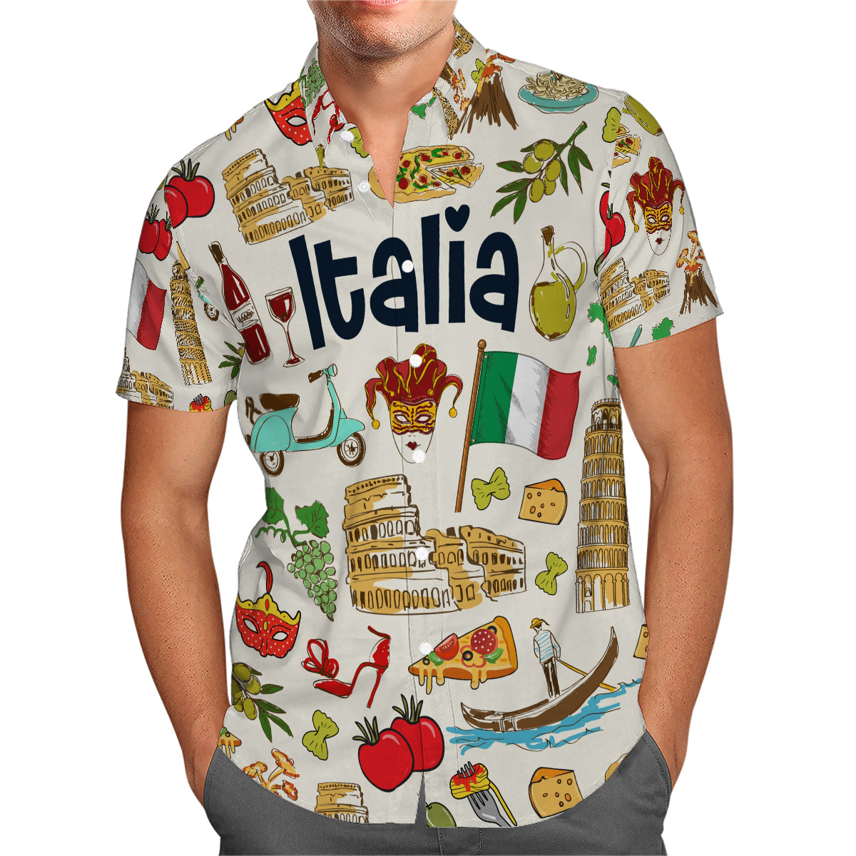 Italy Italia Hawaiian Shirt For Vacation And Travel Lovers