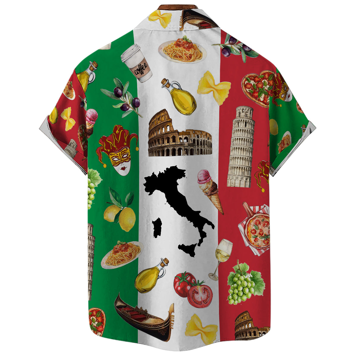 Italy Flag, Symbols Hawaiian Shirt For Italian
