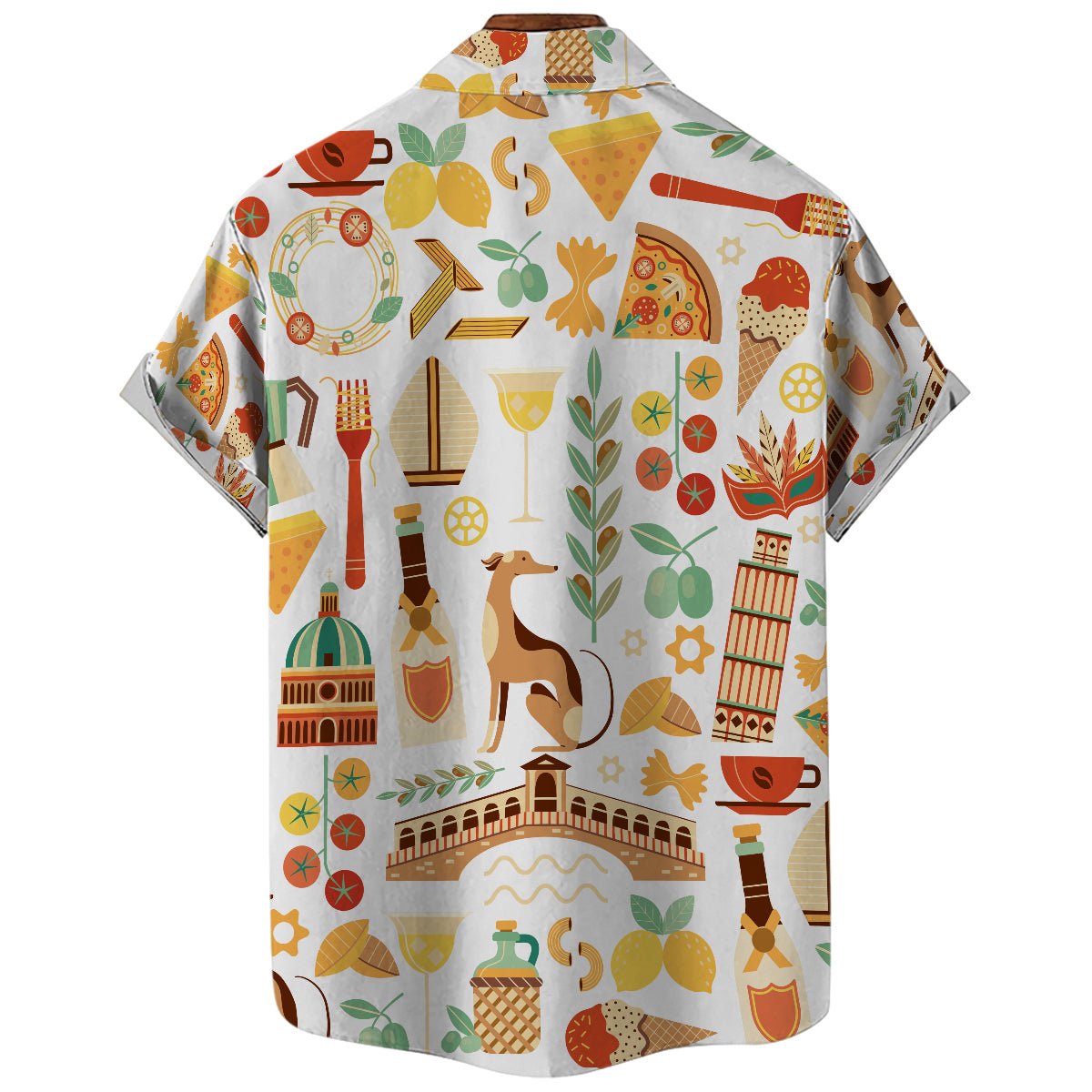 Italy Hawaiian Shirt With Italy Flag In Center