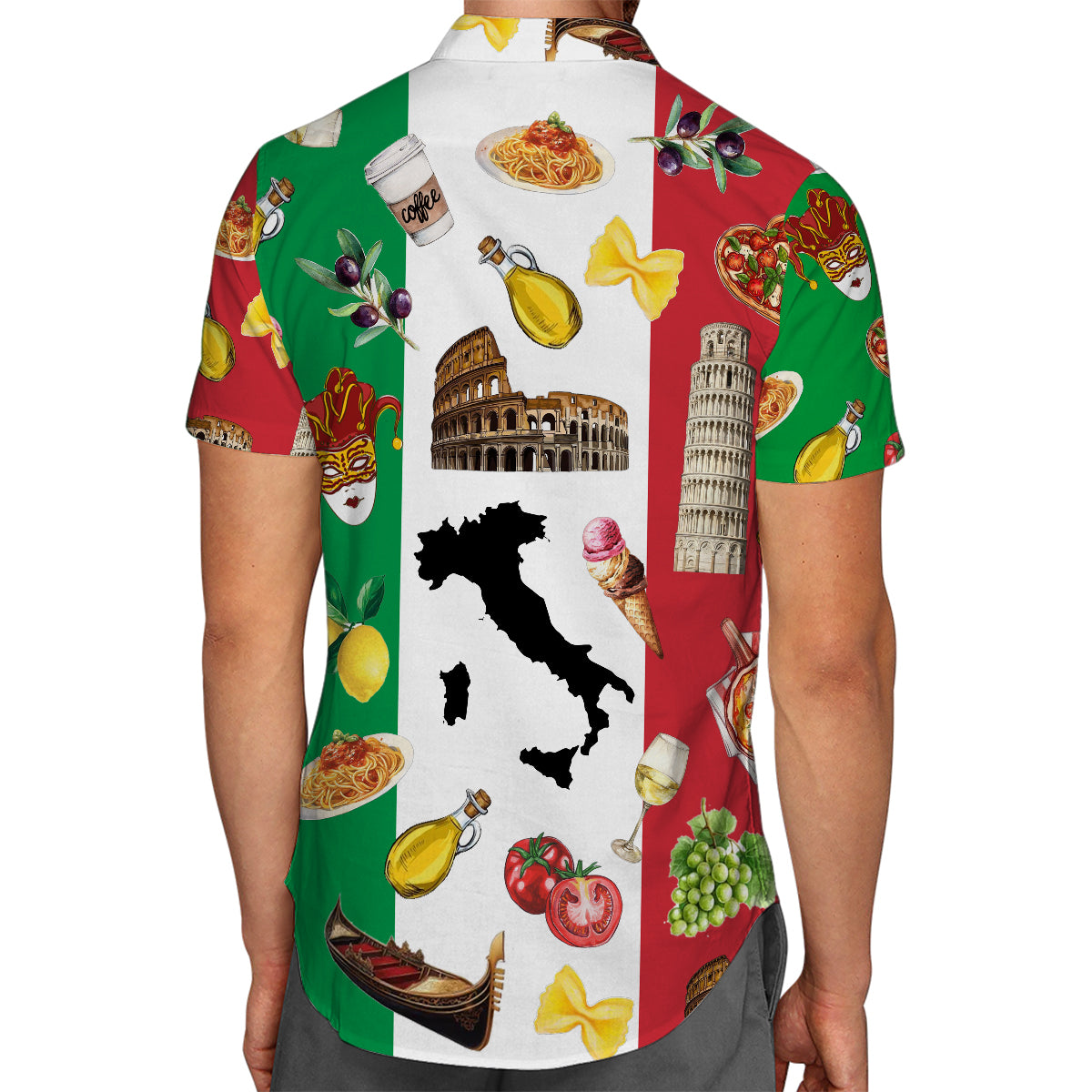 Italy Flag, Symbols Hawaiian Shirt For Italian