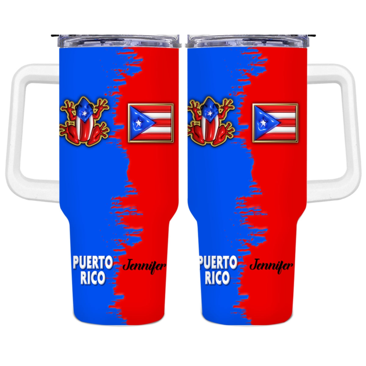 Custom Puerto Rican Pride 40oz Tumbler With Your Name