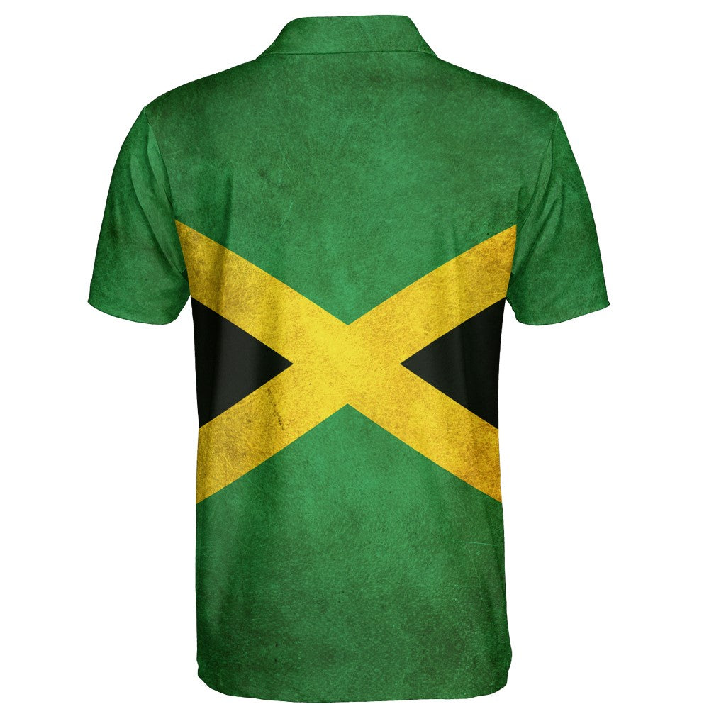 Jamaica Flag With Symbols Doctor Bird Polo Shirt