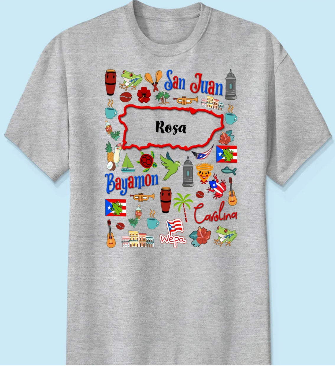 Custom Puerto Rico Puerto Rican Symbols With Your Name