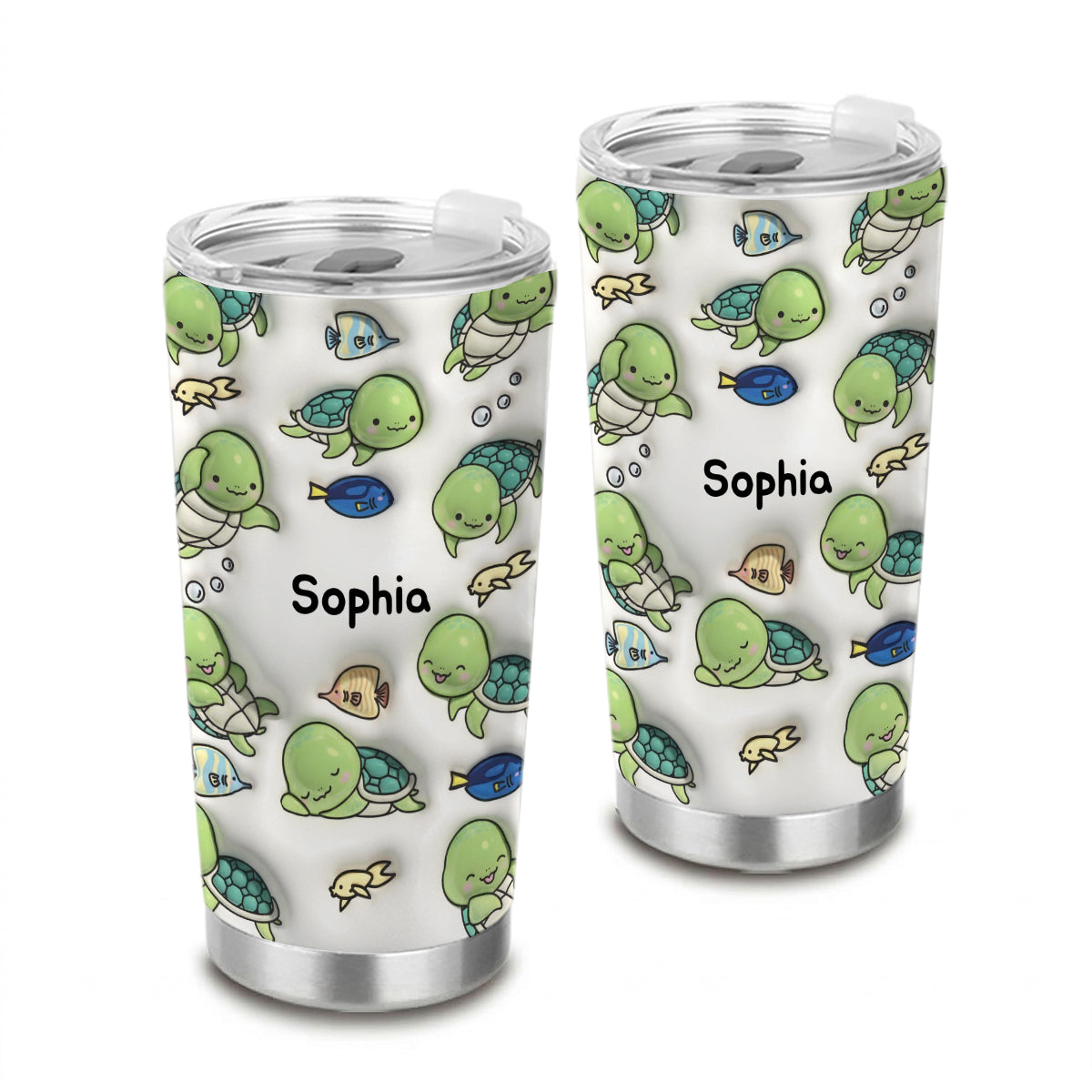 Personalized Turtle Tumbler Cup With Name, Custom Turtle Lovers Gifts