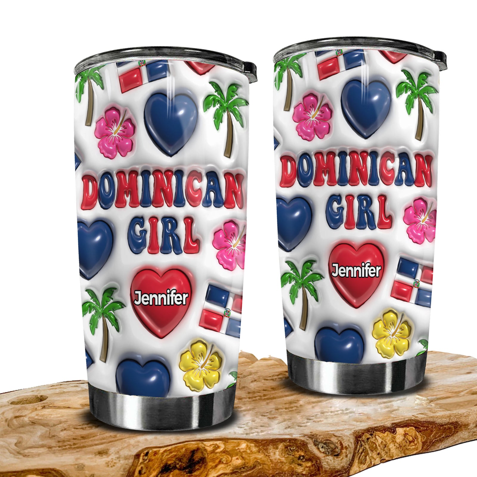 Dominican Girl Personalized Tumbler With Your Name