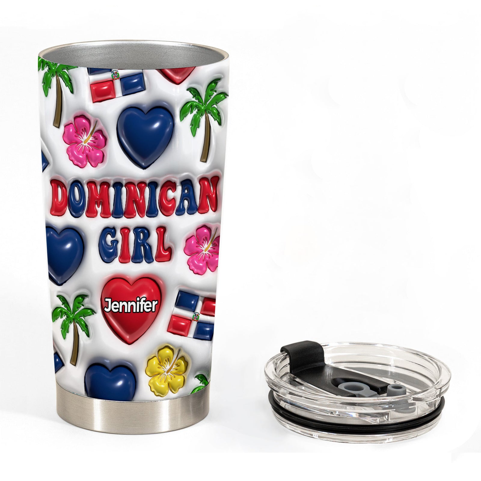 Dominican Girl Personalized Tumbler With Your Name