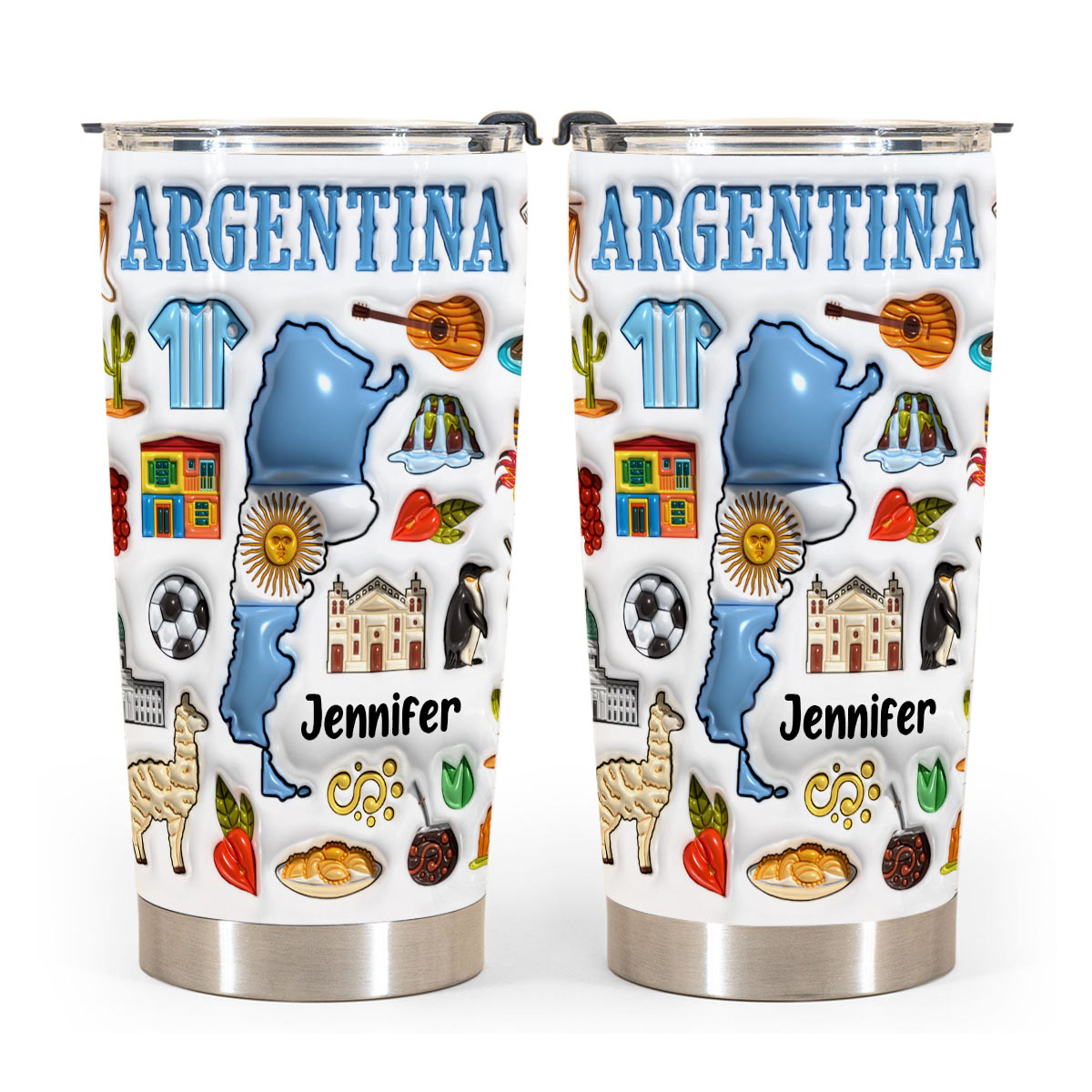 Custom Argentina Tumbler Cup With Your Name