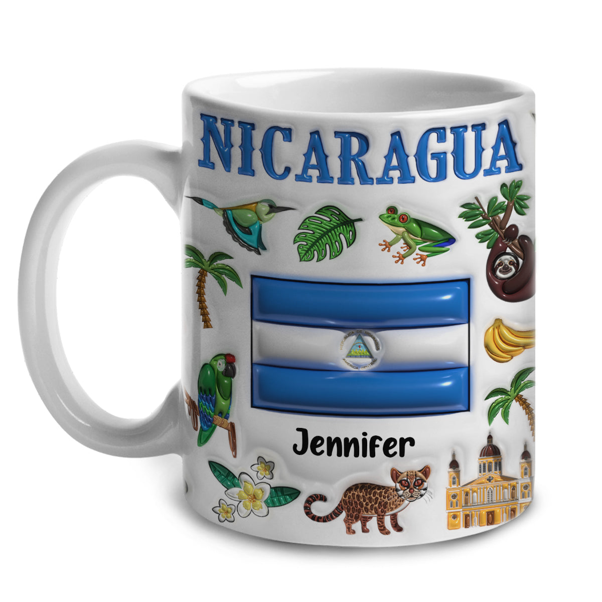 Custom Nicaragua Coffee Mug Cup With Your Name