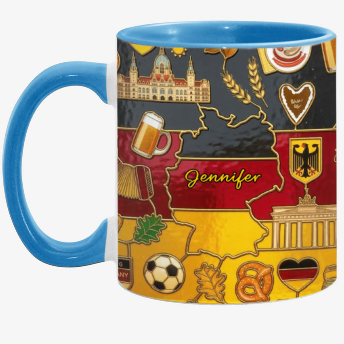 Custom Germany Accent Mug With Name In Germany Map