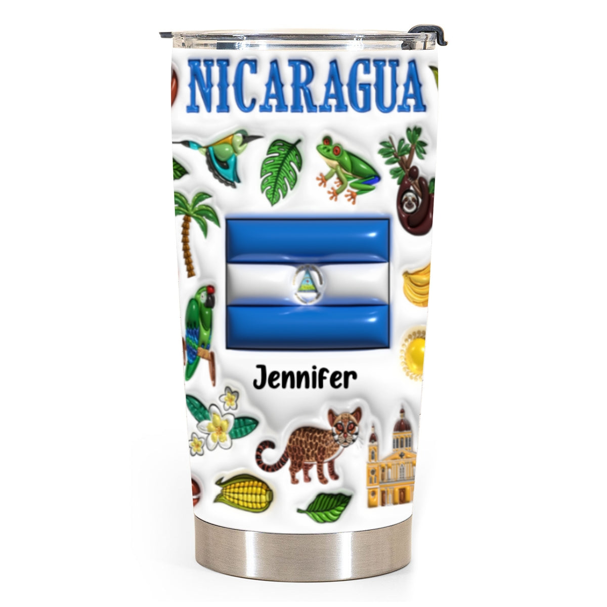 Custom Nicaragua Tumbler Cup With Your Name
