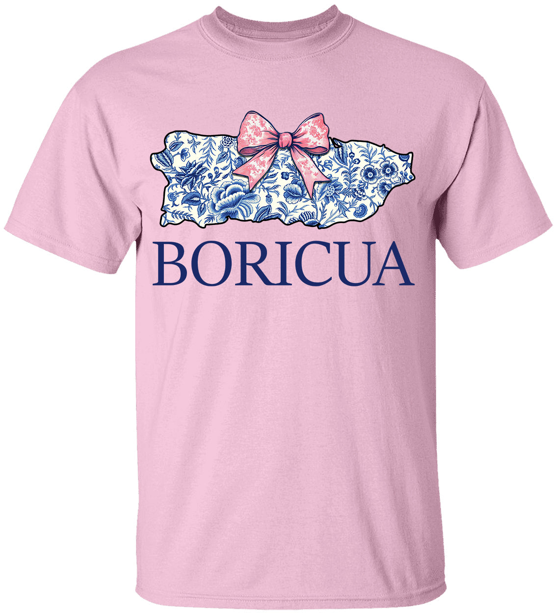 Personalized Boricua Girl Puerto Rico Coquette Bow T-shirt