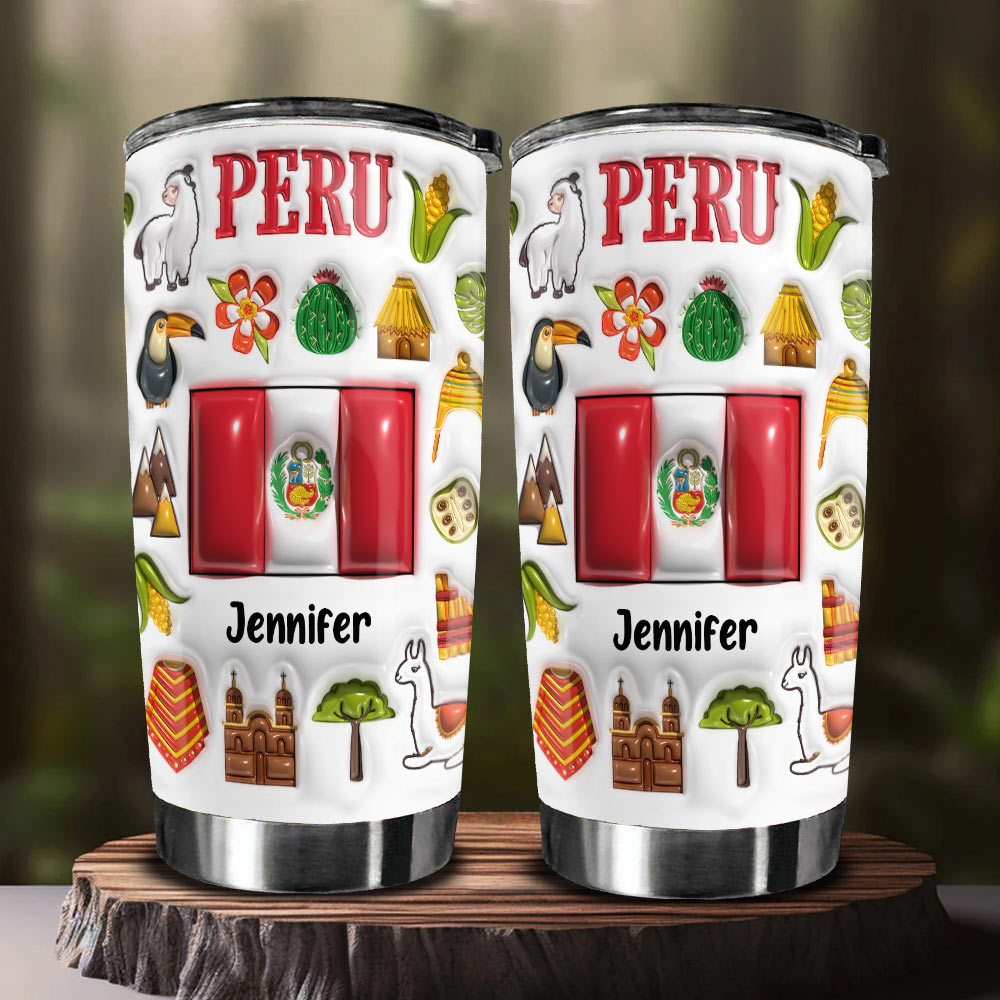 Custom Peru Tumbler Cup With Your Name