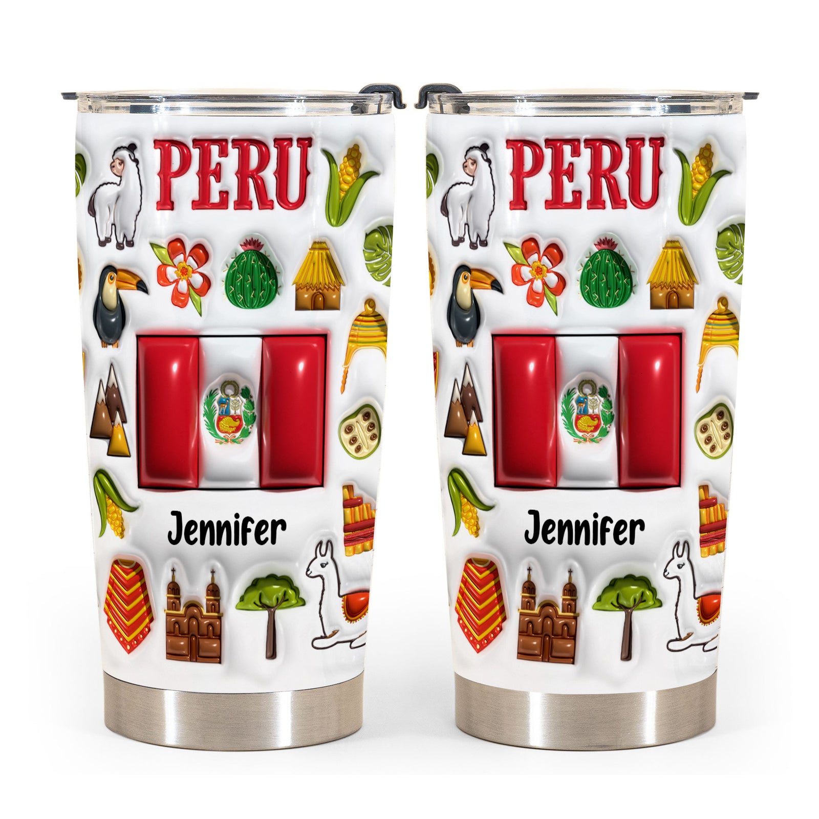 Custom Peru Tumbler Cup With Your Name