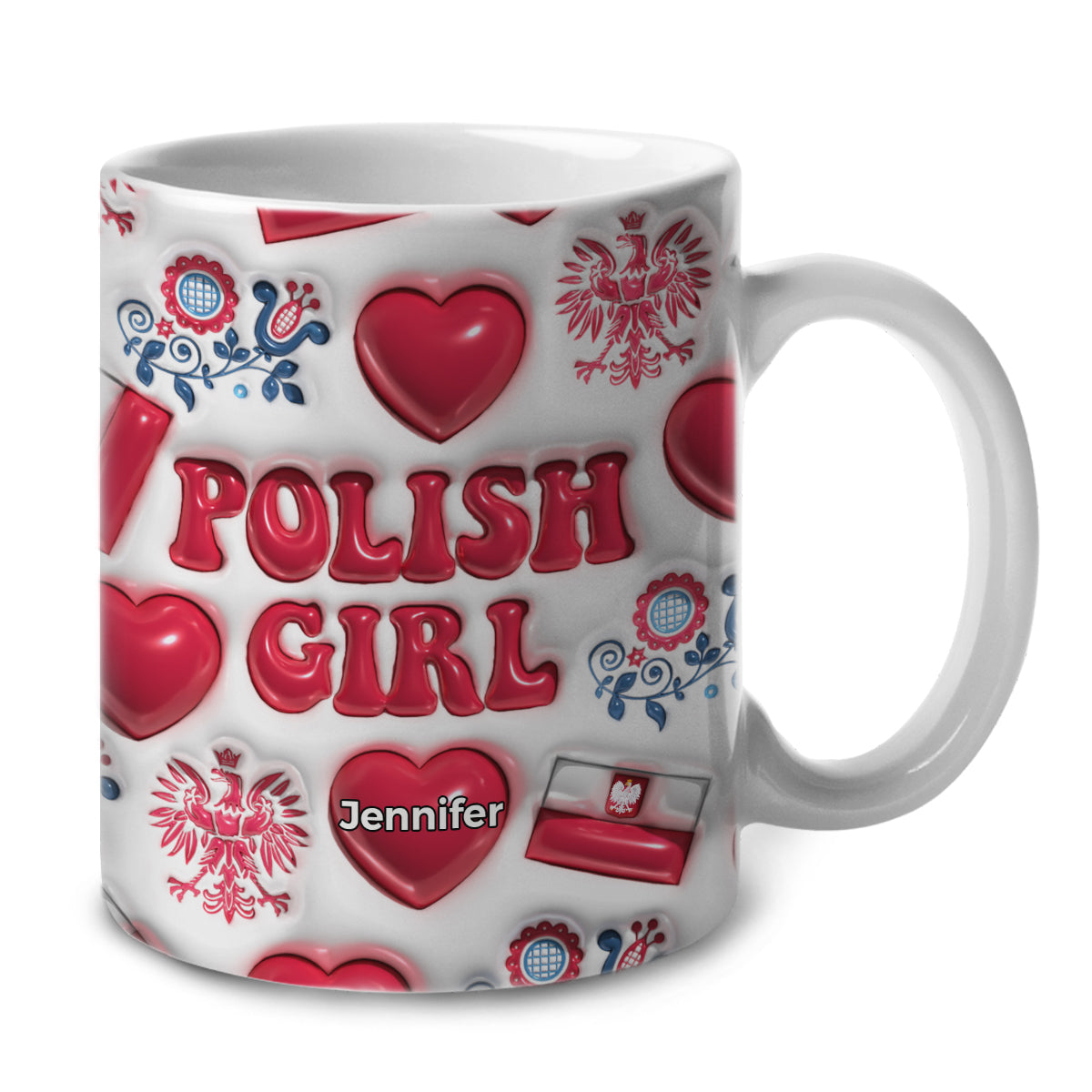 Polish Girl Coffee Mug Cup With Custom Your Name
