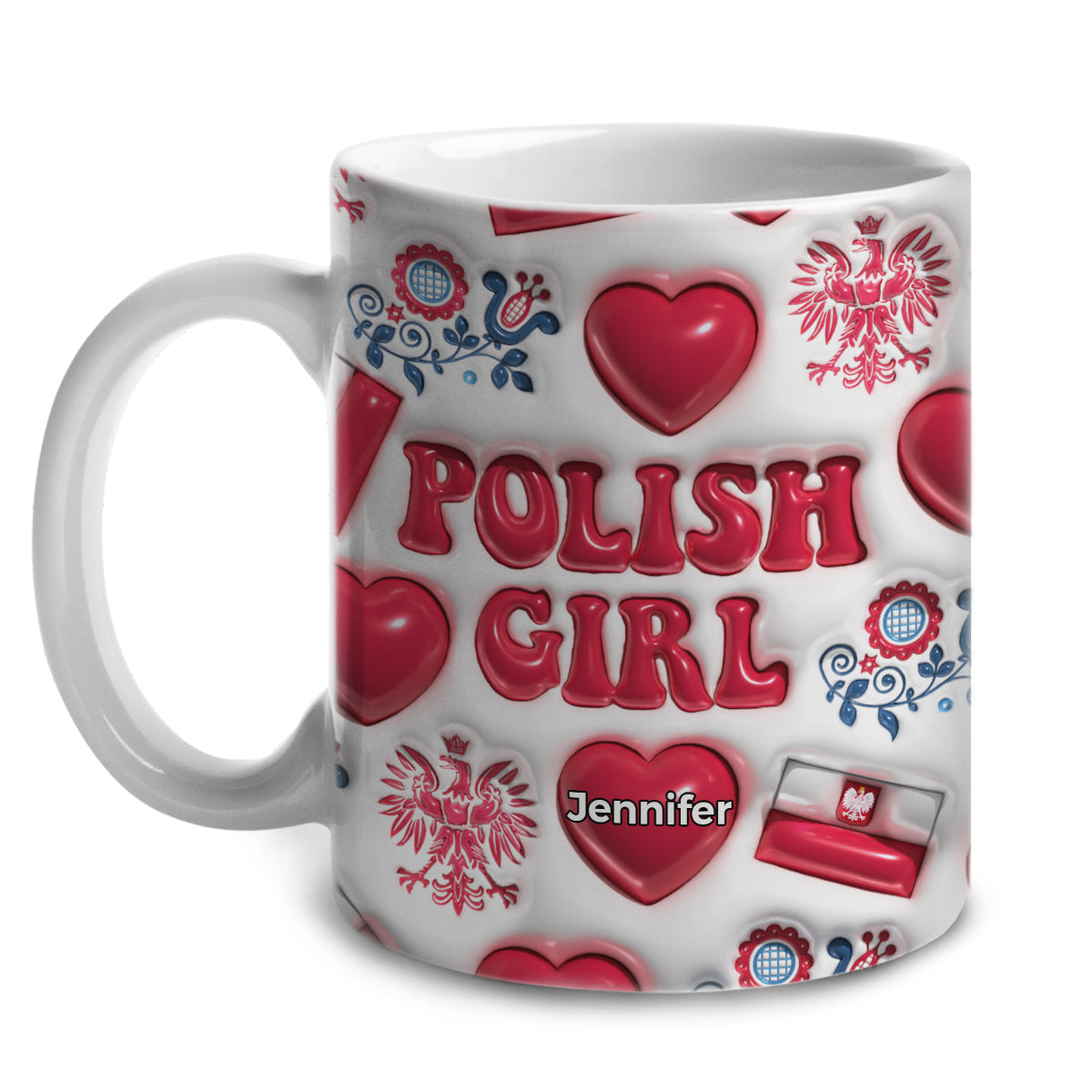 Polish Girl Coffee Mug Cup With Custom Your Name