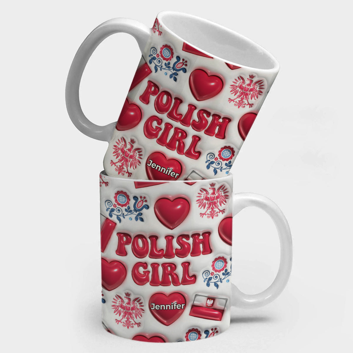 Polish Girl Coffee Mug Cup With Custom Your Name