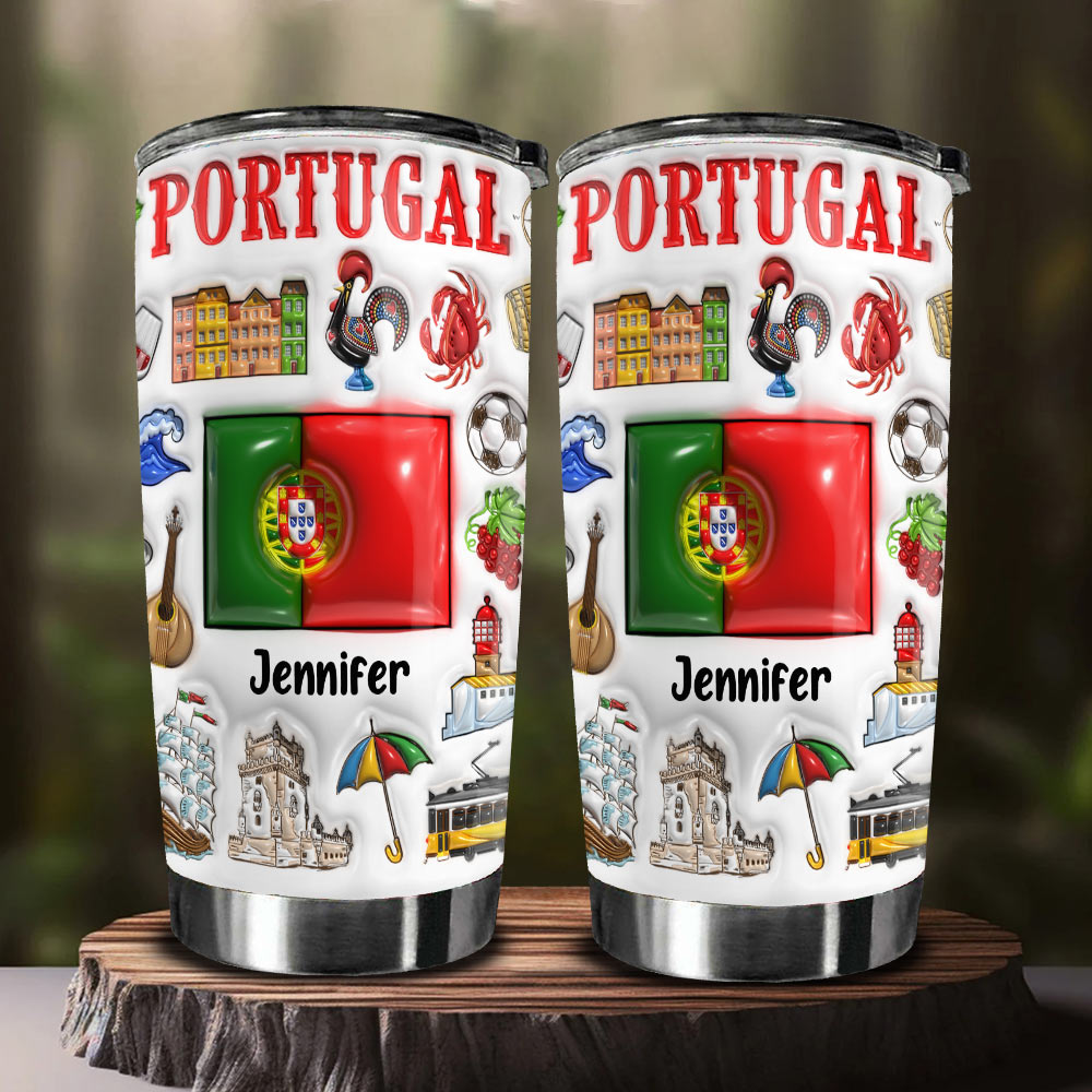 Custom Portugal Tumbler Cup With Your Name