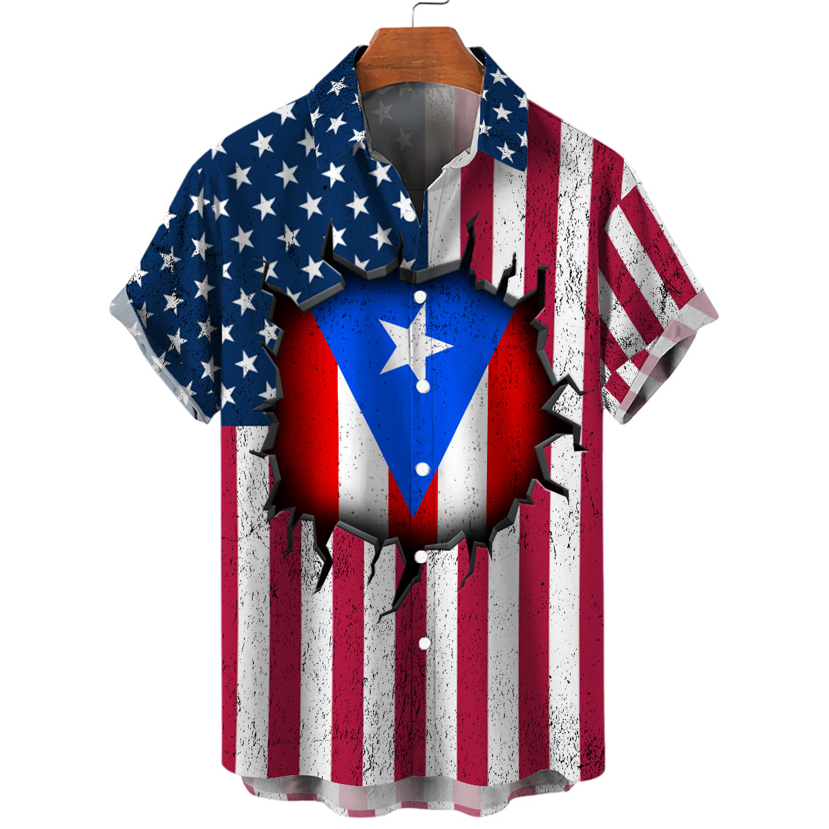 A Puerto Rican American Style Hawaiian Shirt