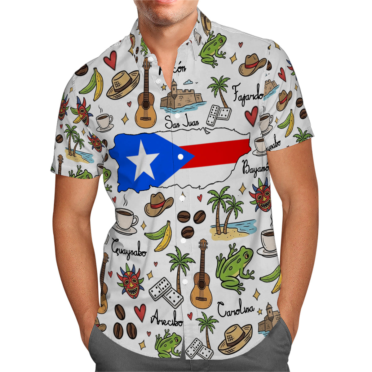 Puerto Rico Hawaiian Shirt For Vacation And Travel Lovers