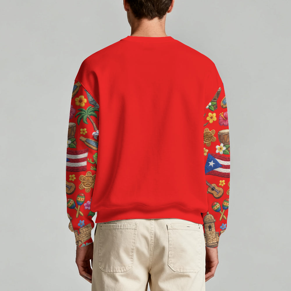 Puerto Rico La Isla Del Encanto Symbols Sweatshirt