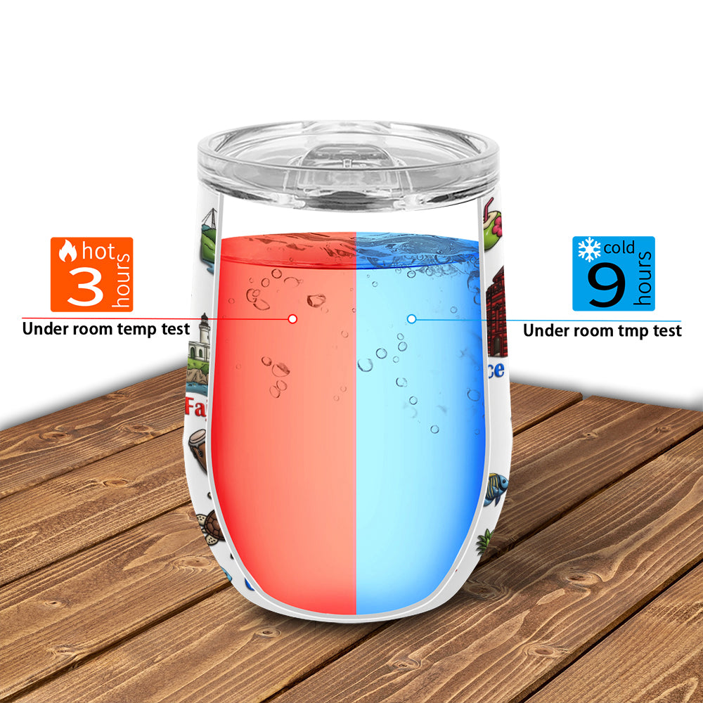 Puerto Rico La Isla Del Encanto Symbols Tumbler