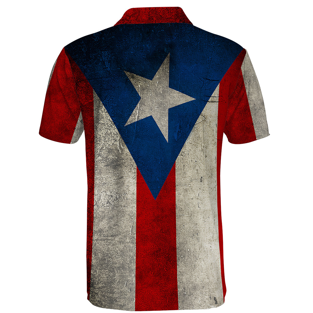 Puerto Rico Polo Shirt With Zipper Print