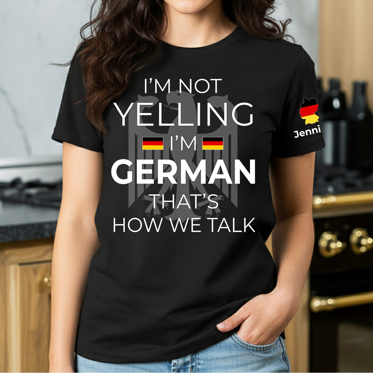 Custom I'm Not Yelling I'm German T-shirt And Name