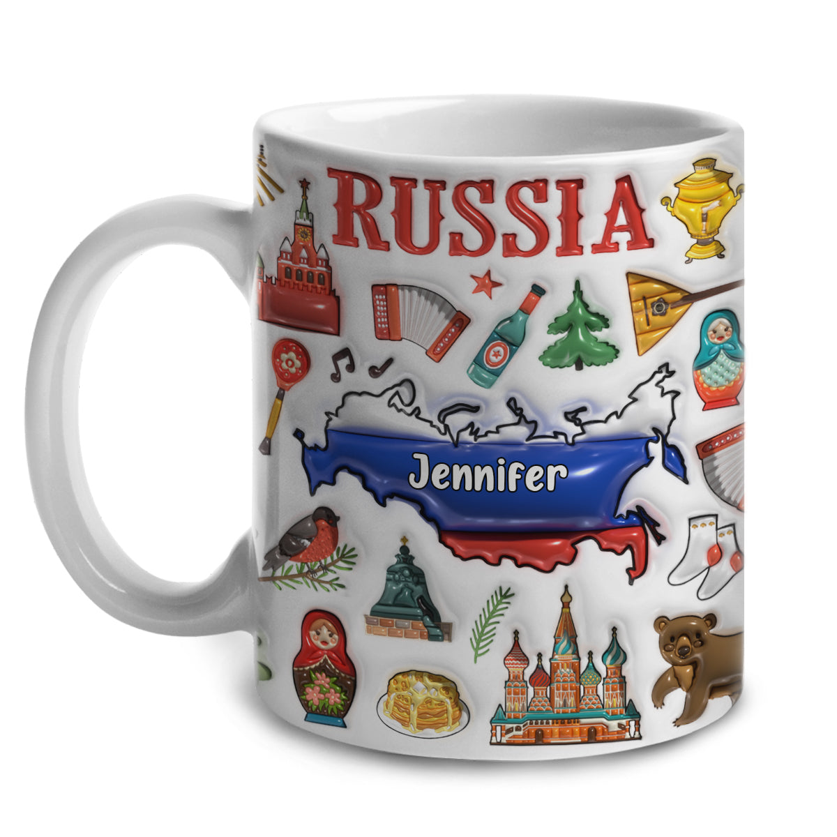 Custom Russia Coffee Mug Cup With Your Name