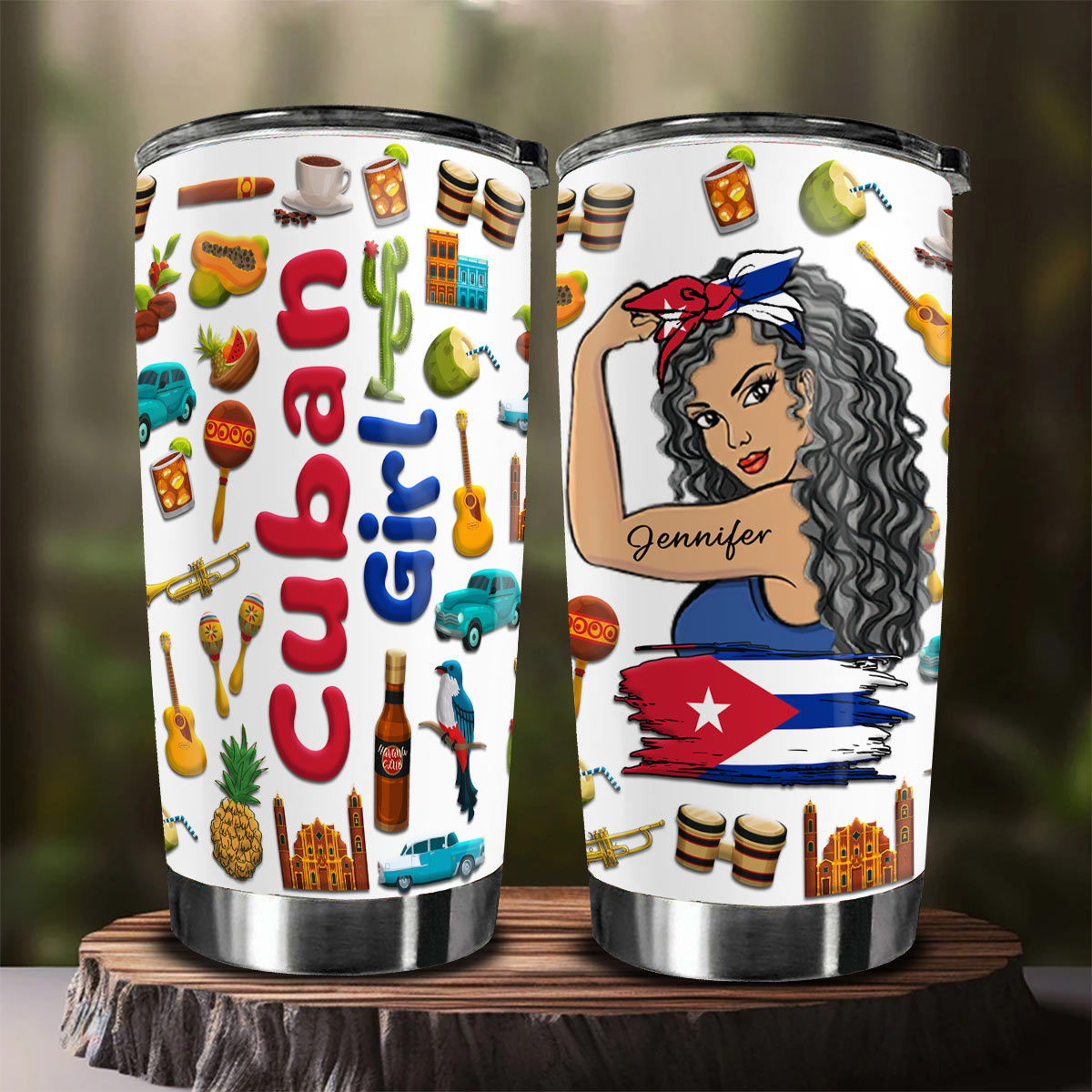 Custom Proud Cuban Girl Tumbler And Your Name