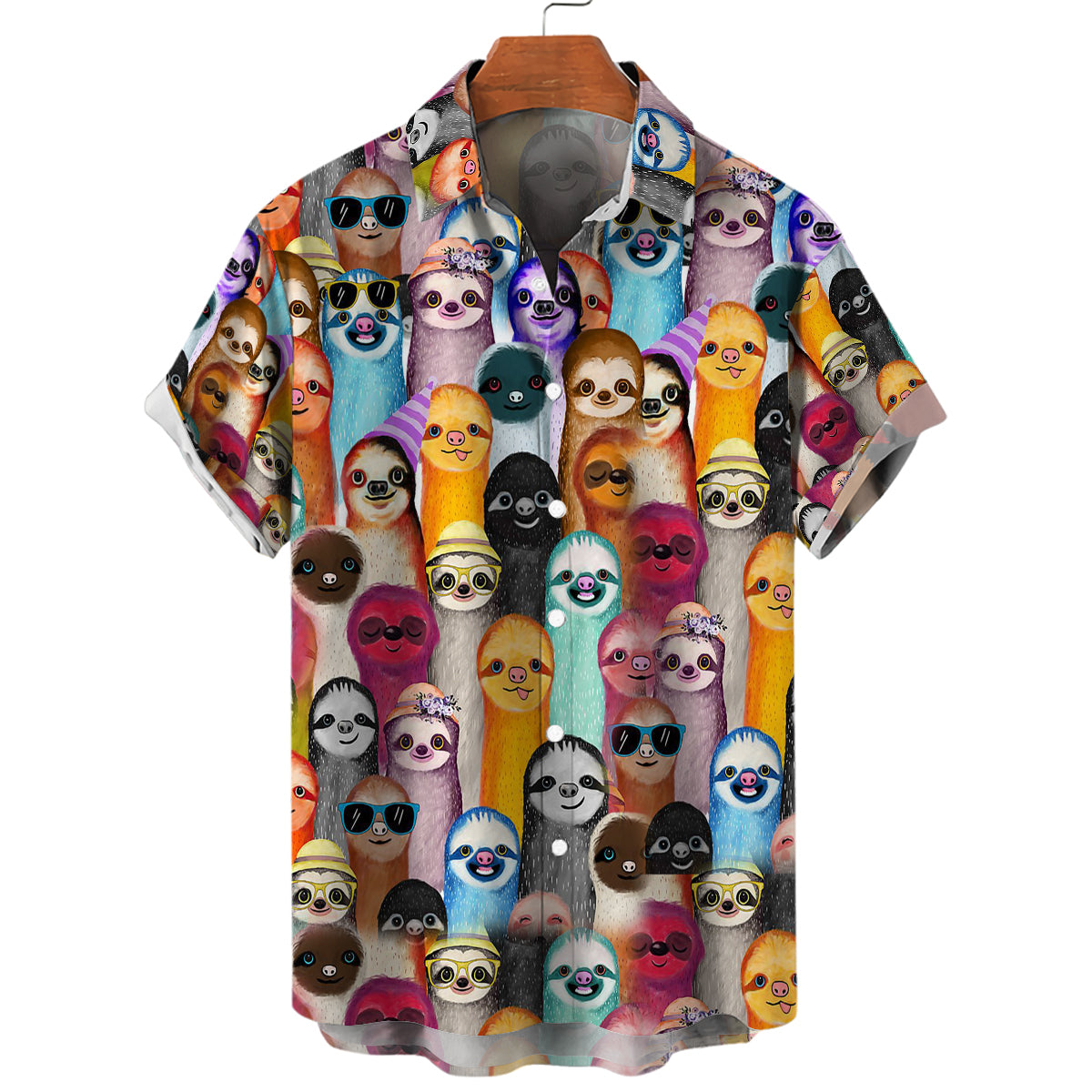 Sloth Hawaiian Shirt With Many Sloths Around