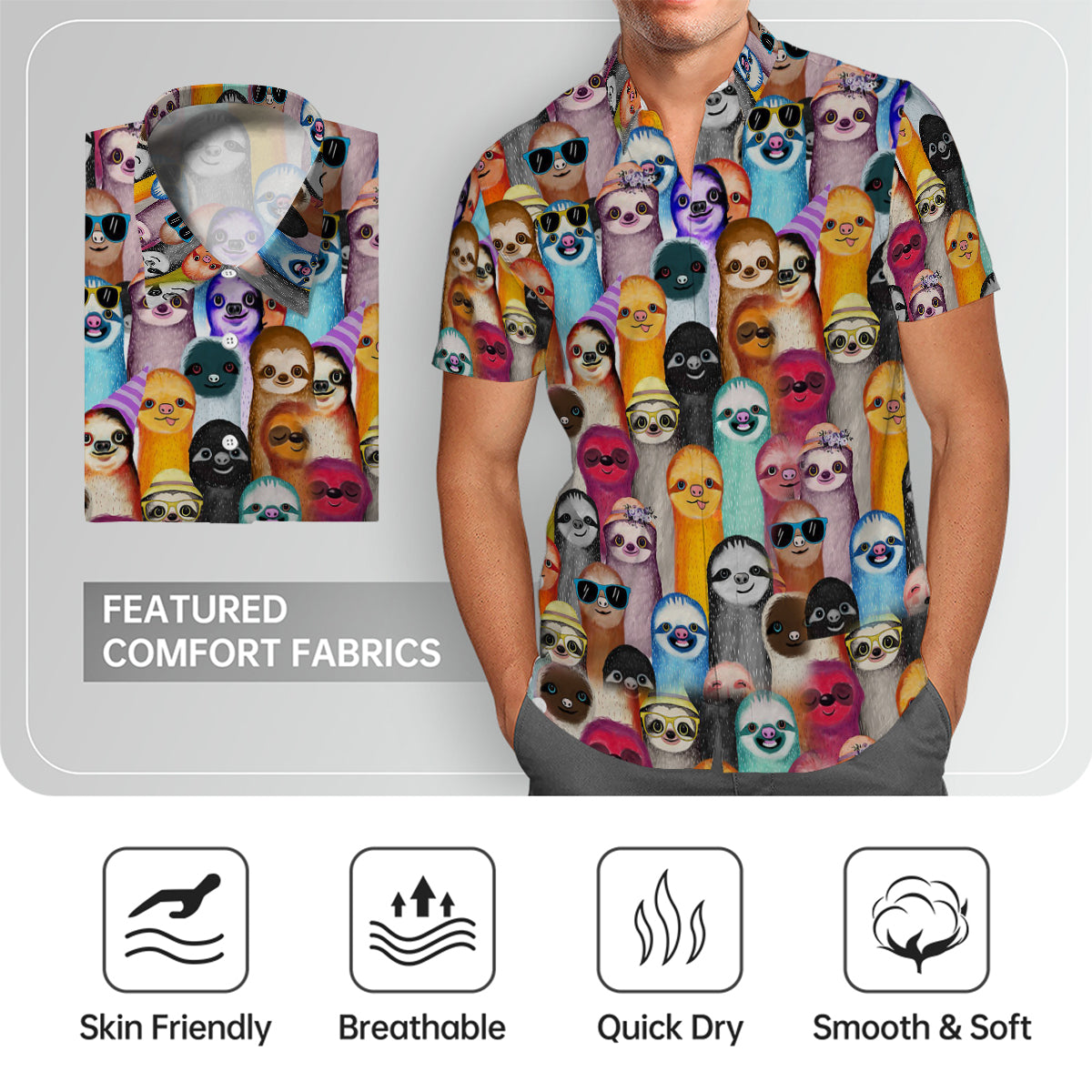 Sloth Hawaiian Shirt With Many Sloths Around