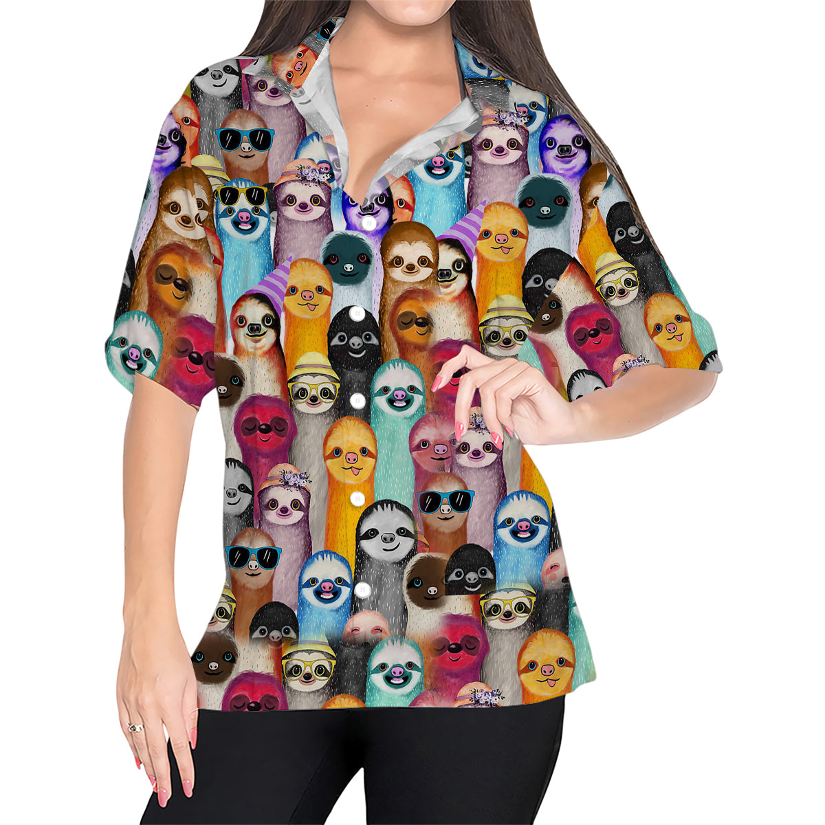 Sloth Hawaiian Shirt With Many Sloths Around