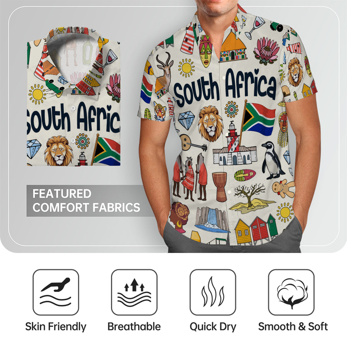 South Africa Hawaiian Shirt For Vacation And Travel Lovers