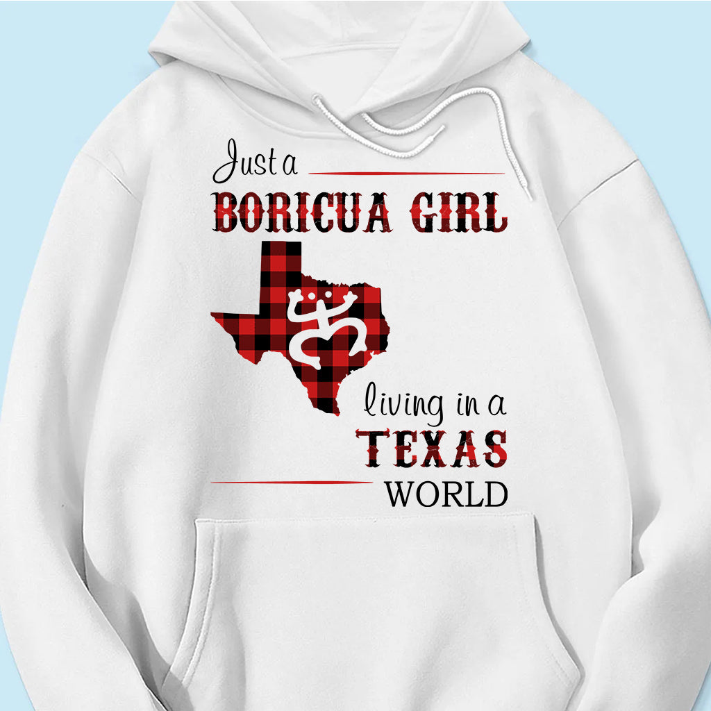 Just A Boricua Girl Living In A Texas World T-shirt