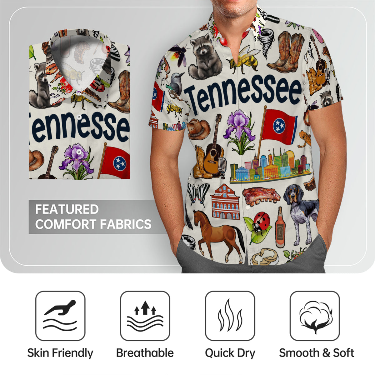 Tennessee Hawaiian Shirt For Vacation And Travel Lovers