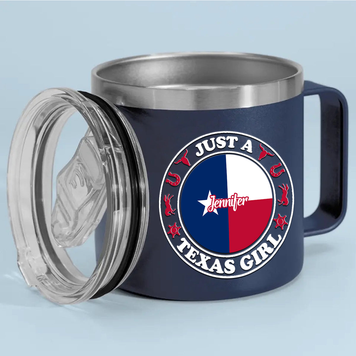 Custom Just A Texas Girl Tumbler 14oz With Your Name