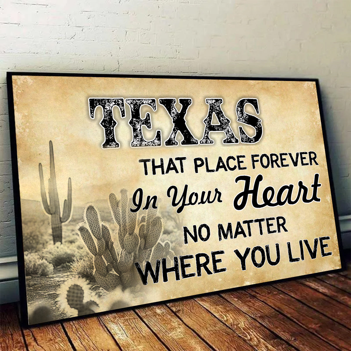 Texas That Place Forever In Your Heart Horizontal Poster