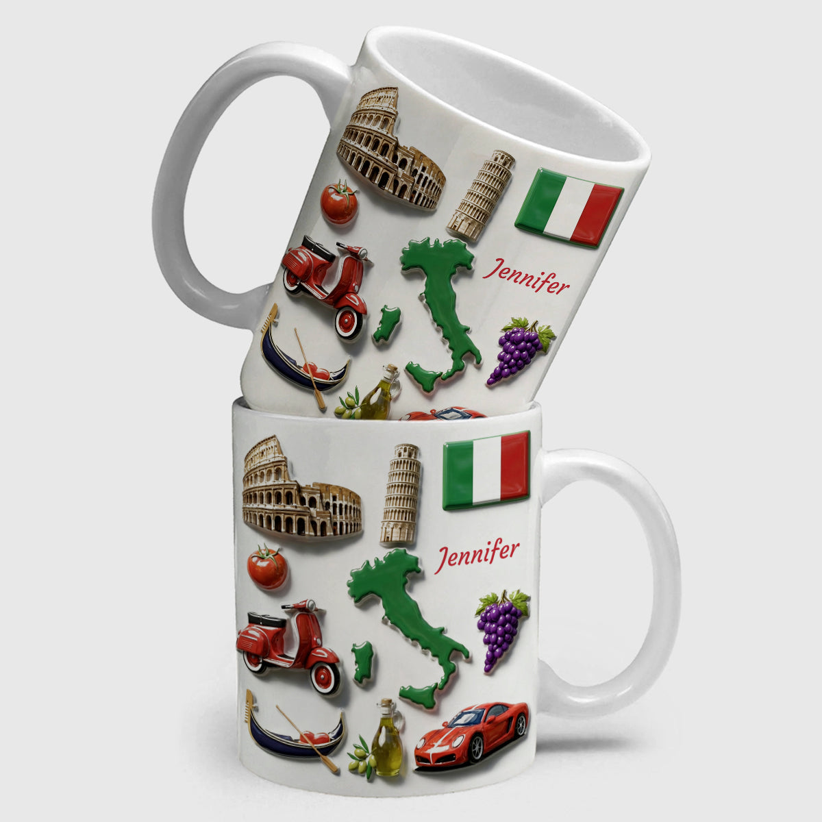 Custom Italy Mug With Various Symbols