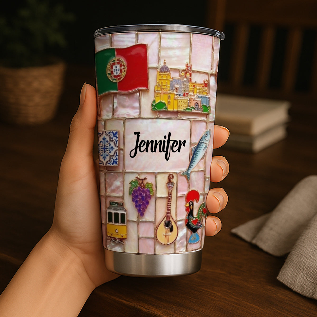 Custom Portugal Tumbler With Beautiful Symbols