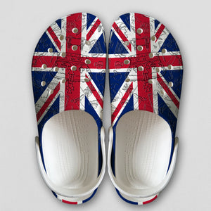 UK British Flag Personalized Clogs Shoes With Your Name