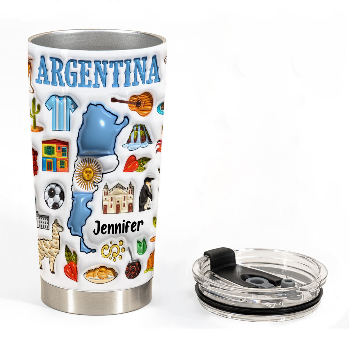 Custom Argentina Tumbler Cup With Your Name