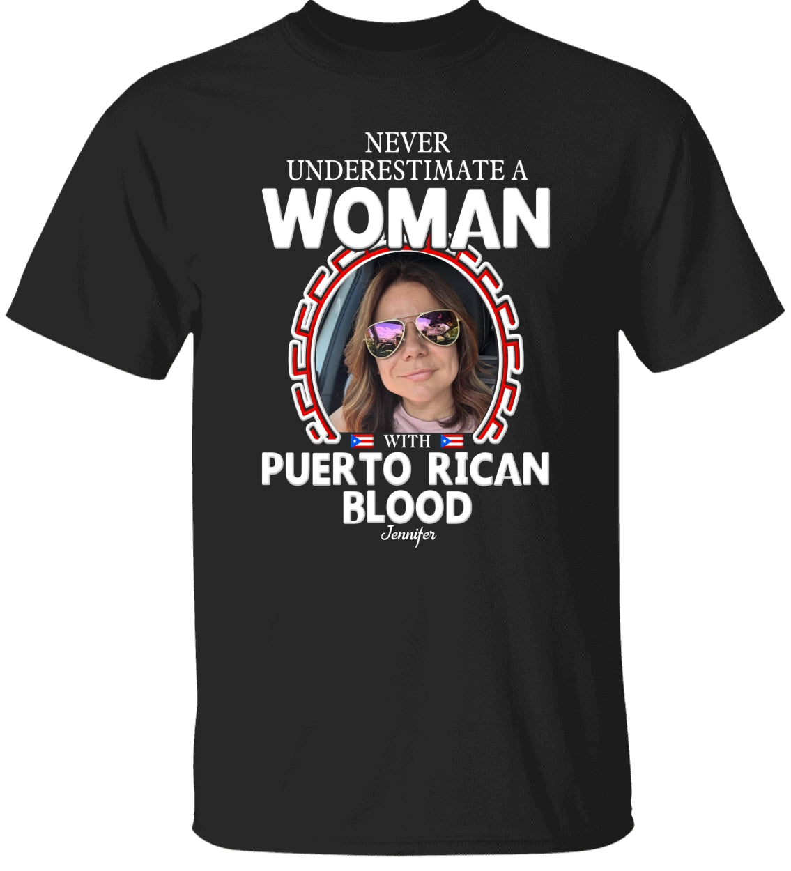 Custom Puerto Rico Blood T-shirt With Photo And Name