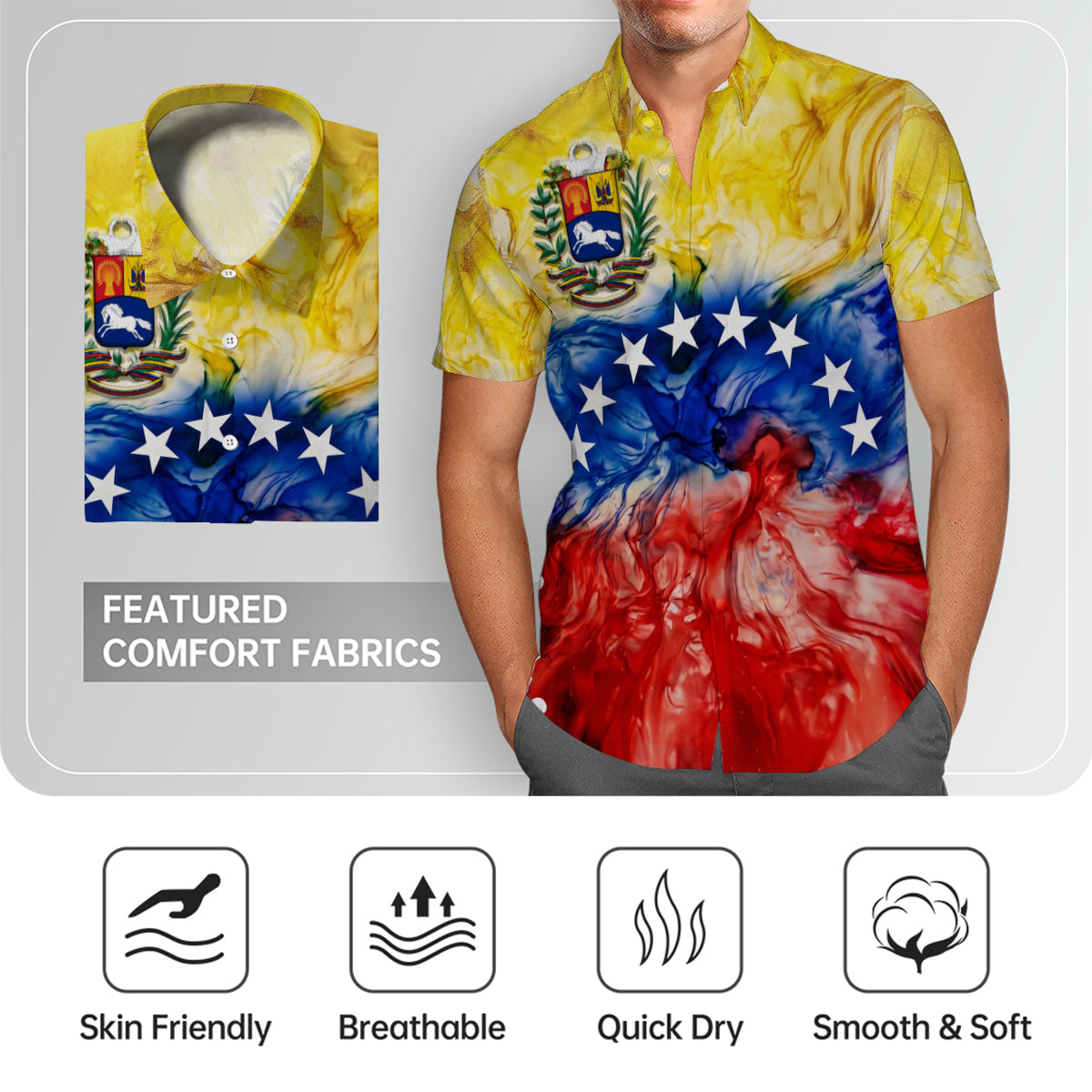 Venezuela Hawaiian Shirt With Flag Colorful