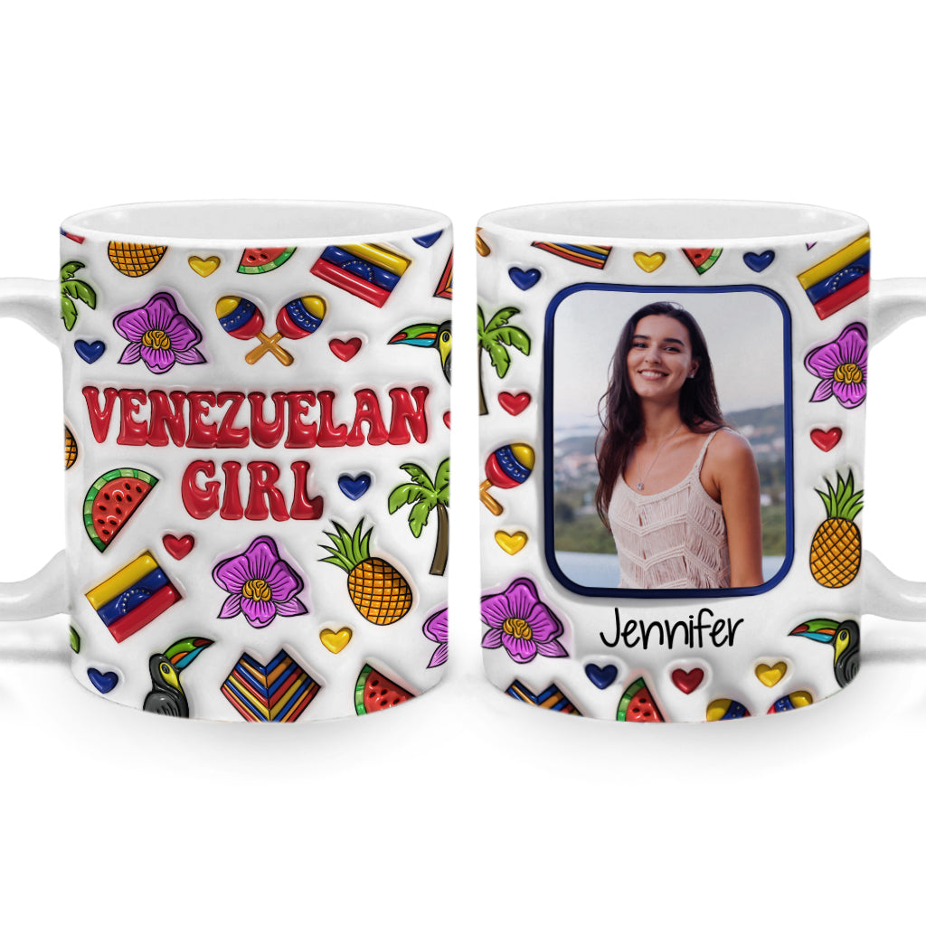 Custom Venezuelan Girl Coffee Mug Cup With Your Photo