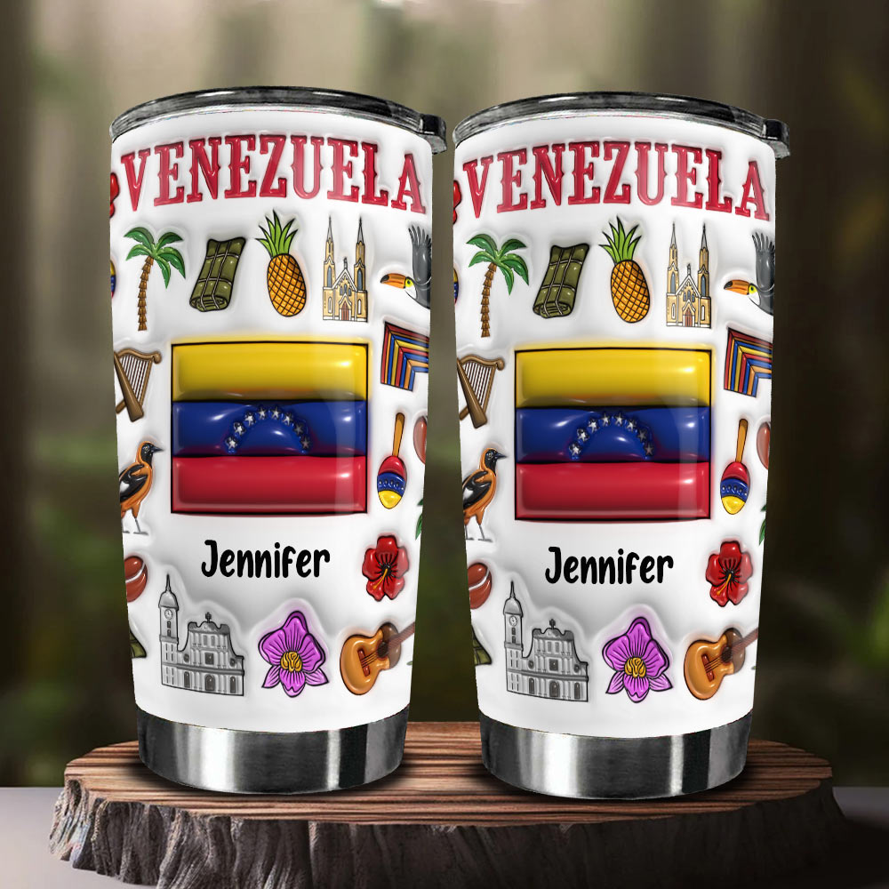 Custom Venezuela Tumbler Cup With Your Name