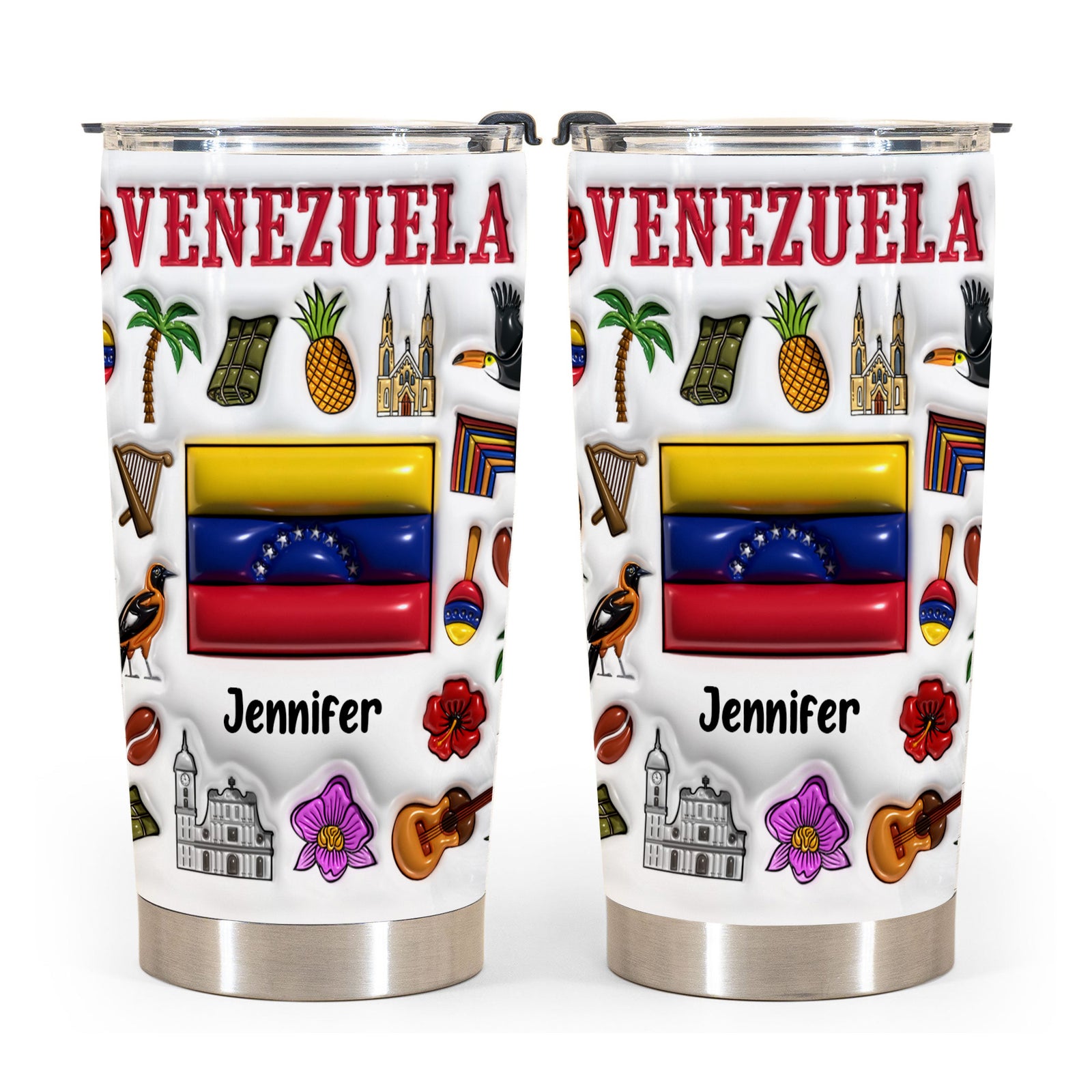 Custom Venezuela Tumbler Cup With Your Name