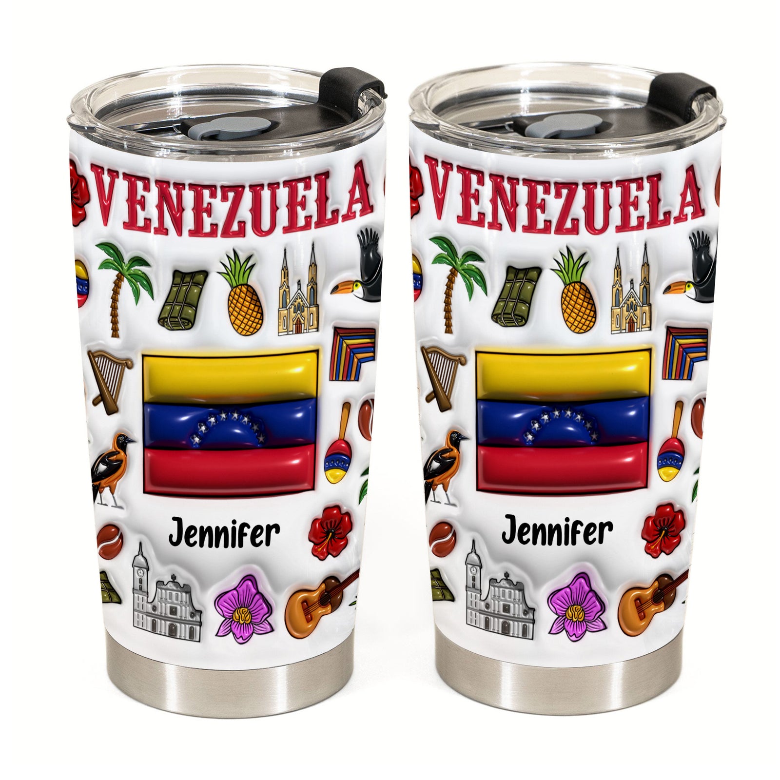Custom Venezuela Tumbler Cup With Your Name